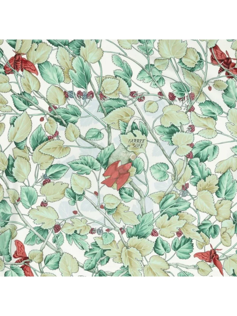 Hermes Scarf Light Blue Green Red Silk
